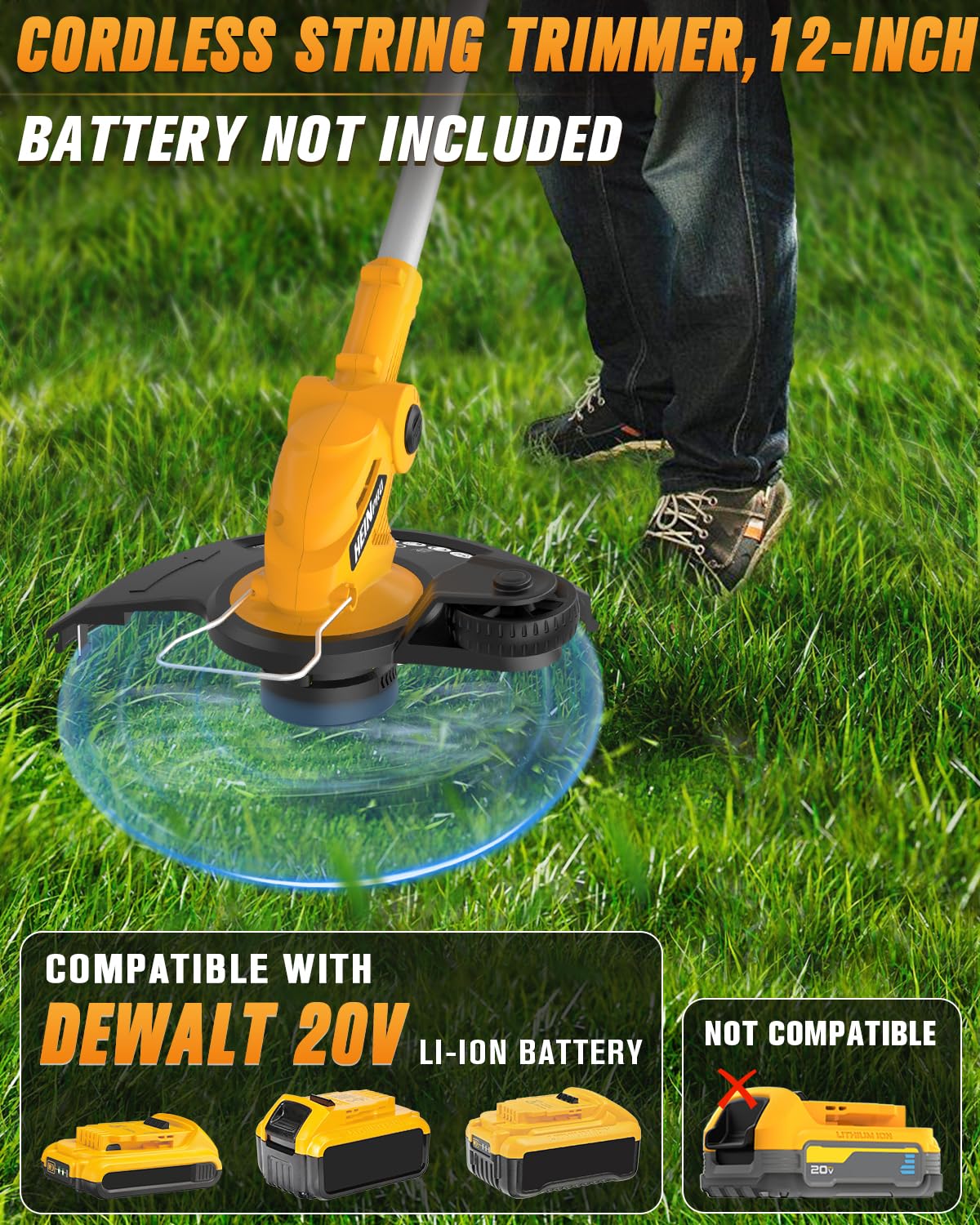 20V Cordless Leaf Blower and 12
