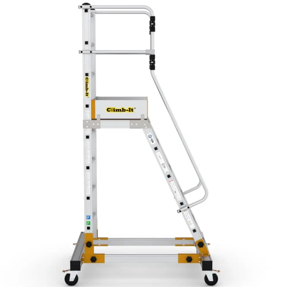 Climb It Mobile Steps with Safety Gate - Adjustable Baby Stairs for Home & Playtime - Perfect for Toddler Safety & Indoor Climbing