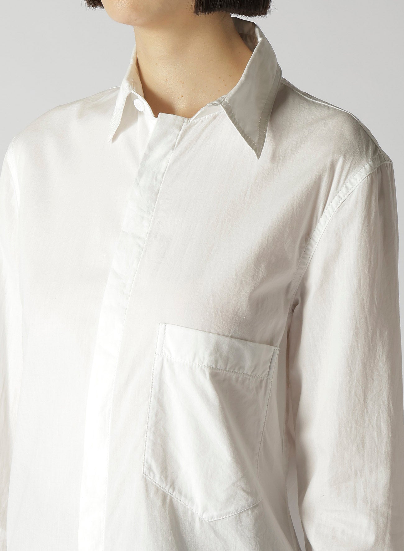 Women's Cotton Broad Hidden Button Long Blouse - Elegant Loose Fit Tunic Top for Casual Wear, Office & Special Occasions