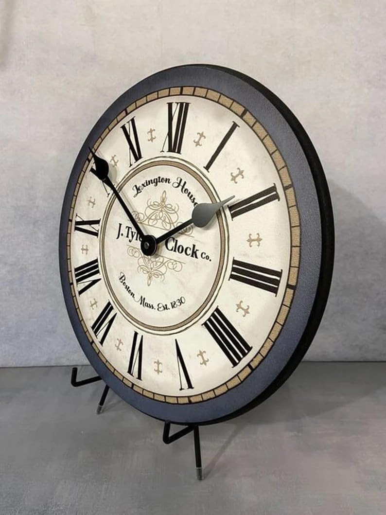 Vermont Blue Silent Wall Clock - Non-Ticking Quartz Mechanism, Durable Handcrafted Wooden Clock for Bedroom & Office Decor - Large 36 Inch Wall Clock Made in USA (Perfect for Living Room, Kitchen, or Workspace)