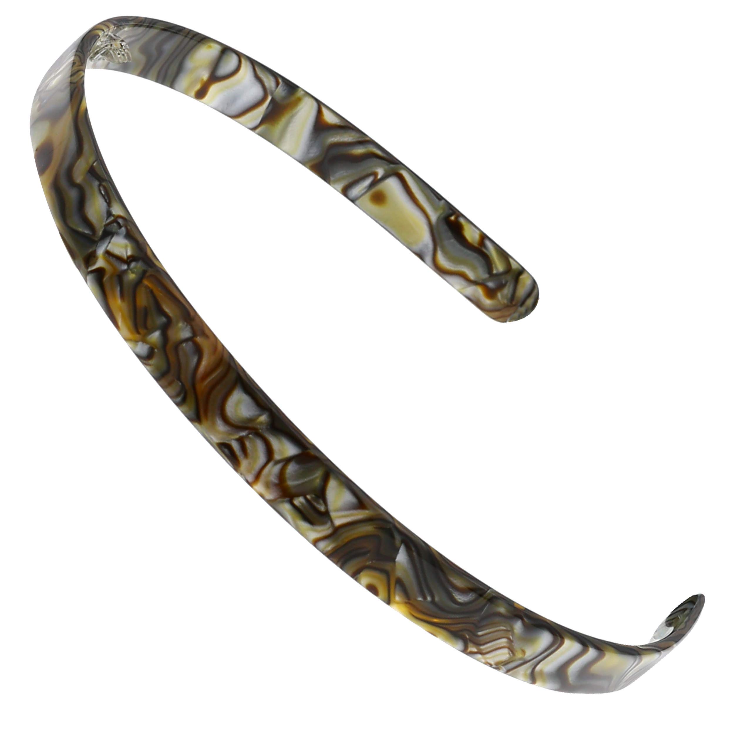 Camila Paris CP2005 French Headband for Women - Handmade Onyx Hair Band with Strong Hold Grip | Lightweight, Flexible & Non-Slip | Durable Styling Hair Accessories for Girls & Women | Made in France | Perfect for Workouts, Weddings & Everyday Wear