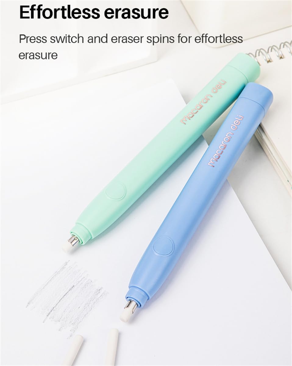 2PCS Electric Eraser Kit with 40 Refills - Battery Powered Eraser for Artists, Drawing, Sketching & Drafting | Perfect for Art Class, Studio Work & Professional Sketching