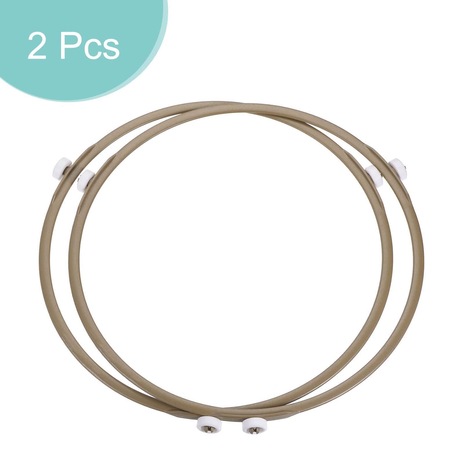 Meccanity Microwave Oven Turntable Support Circle - 2 Pack Brown Glass Plate Roller Bracket Replacement Parts for Smooth Rotation | Compatible with Most Microwave Models | Perfect for Kitchen Appliance Repair & Maintenance