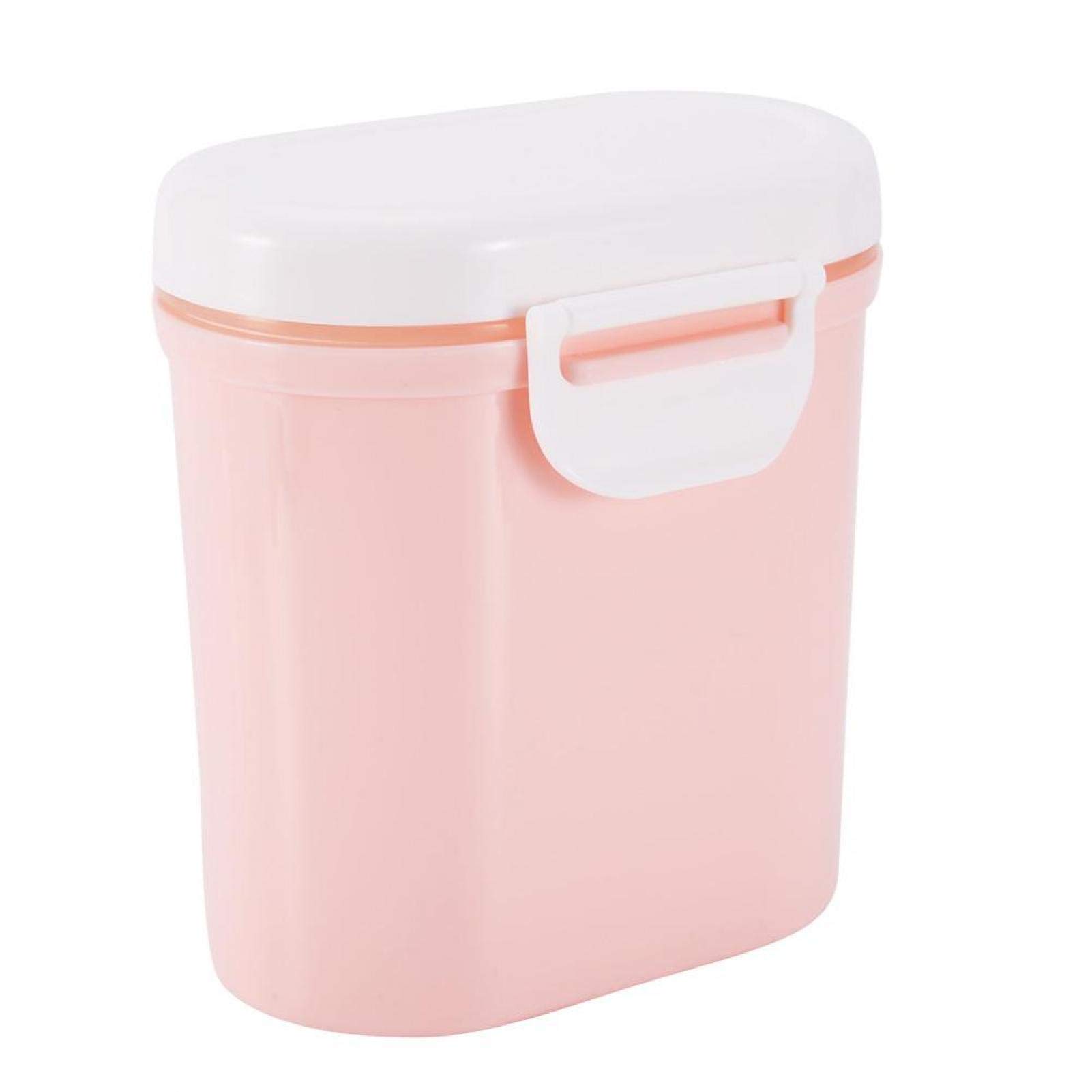 Zerodis Powdered Milk Dispenser & Storage Container - Portable Baby Formula & Snack Organizer with Lid (Pink, Large) - Perfect for Travel, Home & Nursery Use