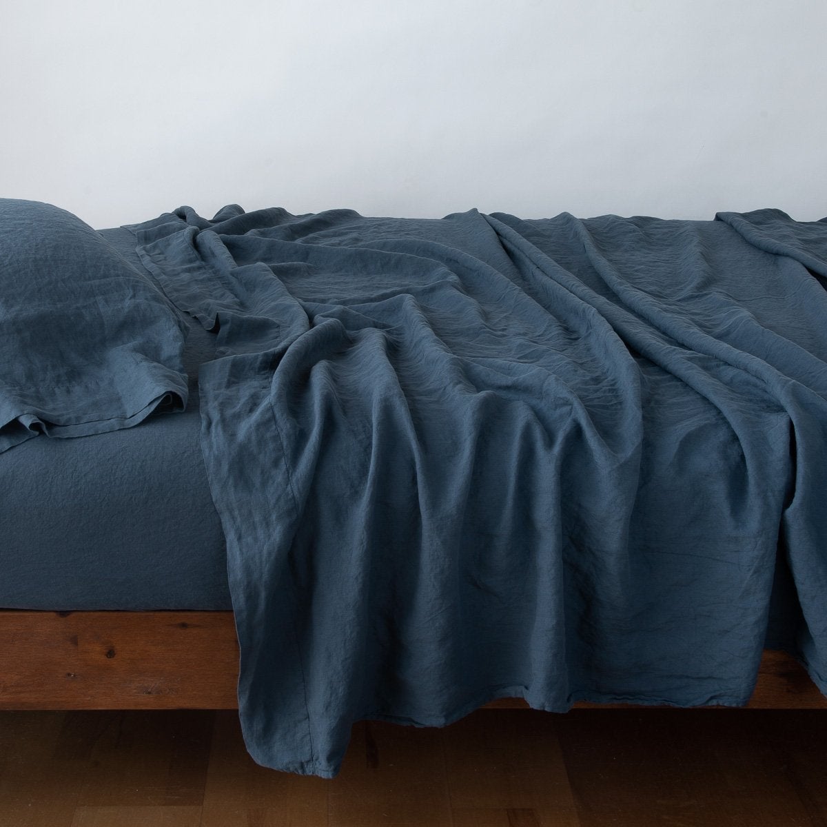 Premium 100% Linen Fitted Sheet - Queen Size, Deep Pocket, Breathable & Soft Bed Sheet Set - Perfect for Summer, Guest Rooms & Eco-Friendly Home Decor