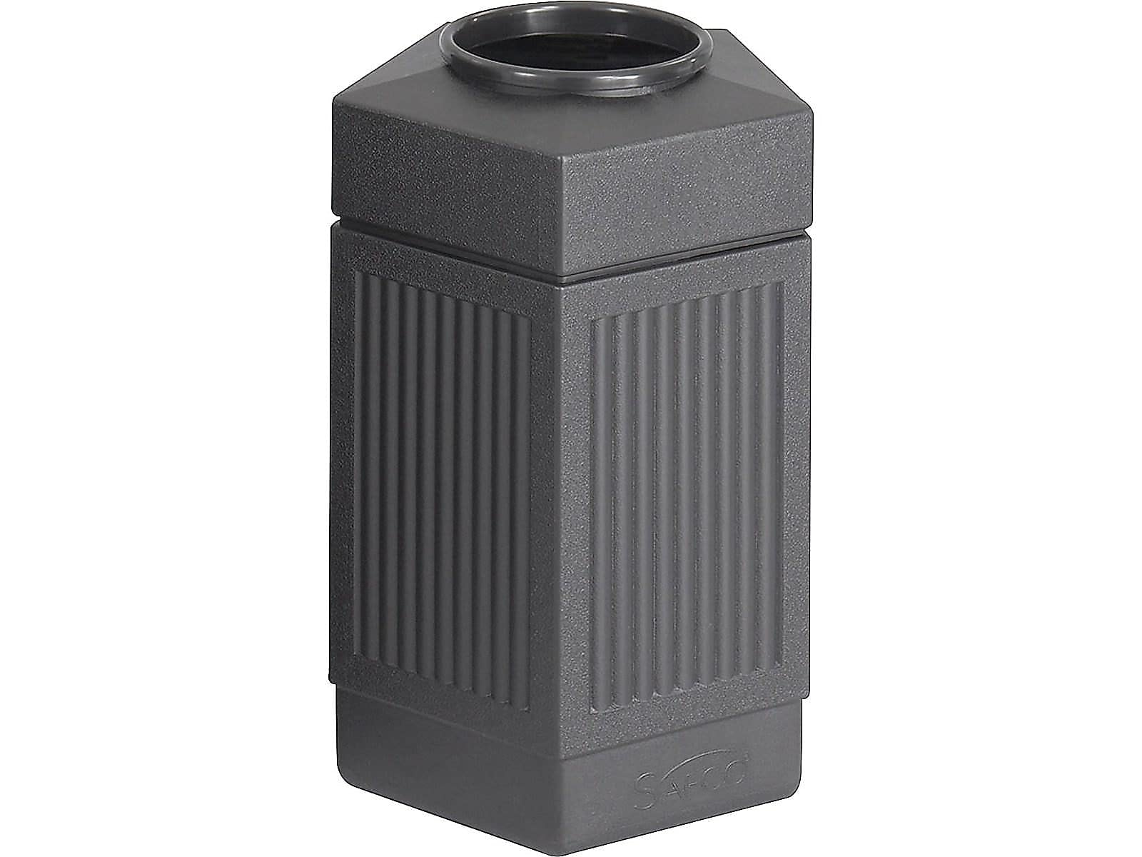 Safco Canmeleon 30-Gallon Heavy-Duty Trash Can - Commercial Grade Indoor/Outdoor Garbage Bin - Weatherproof & Durable Black Waste Container for Office, Restaurant, Park, and Home Use