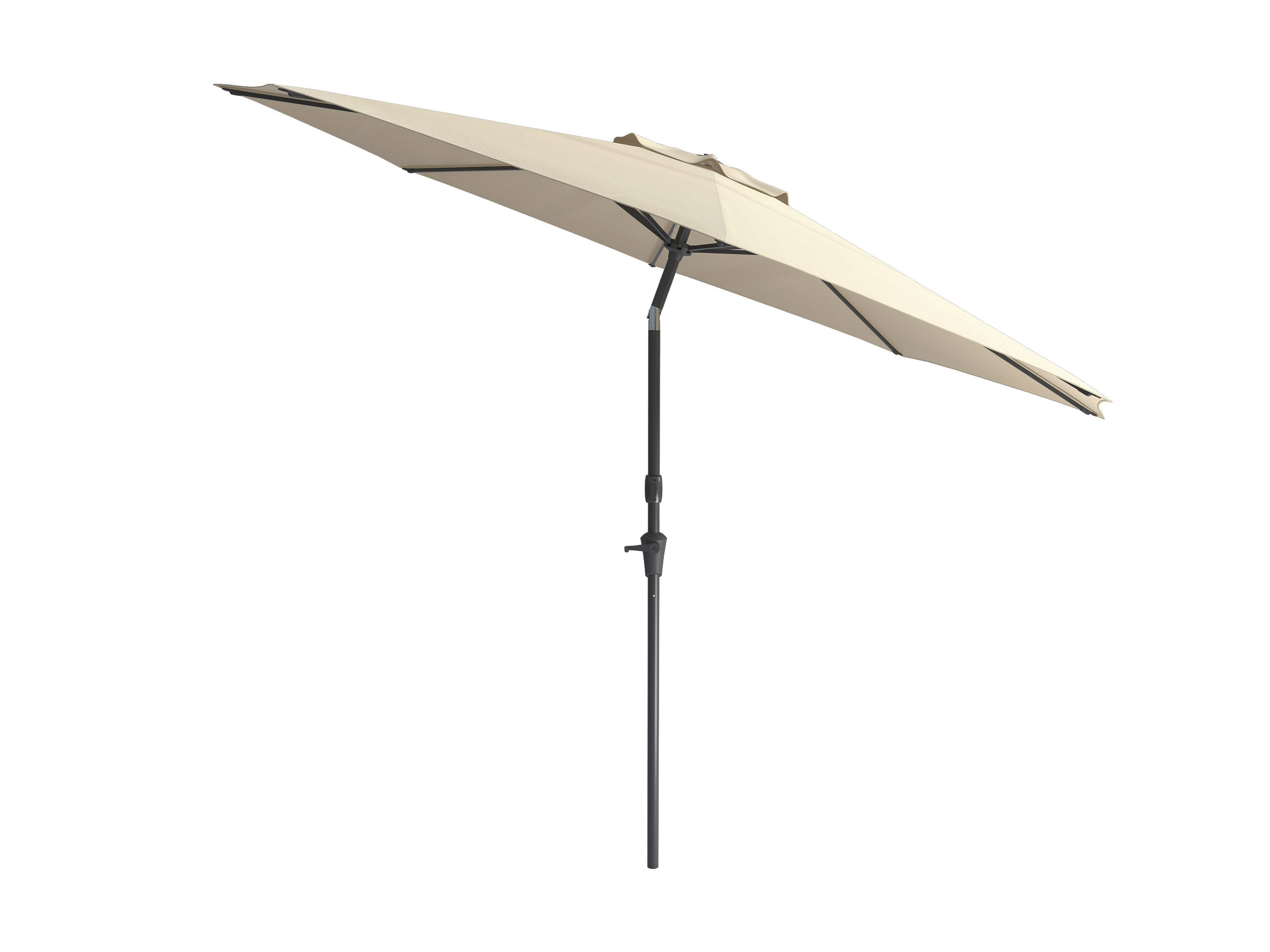 10ft Wind Resistant Patio Umbrella - Durable Outdoor Market Umbrella with Sturdy Steel Frame for Backyard, Poolside & Garden - Warm White Color for Relaxing Outdoor Spaces