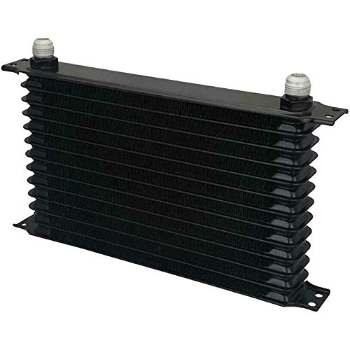 13 Row 10AN Transmission Oil Cooler with Electric Fan & Adjustable Thermostat Controller Kit - Universal Fit for Cars, Trucks & Off-Road Vehicles - Perfect for High-Performance, Towing & Racing Applications