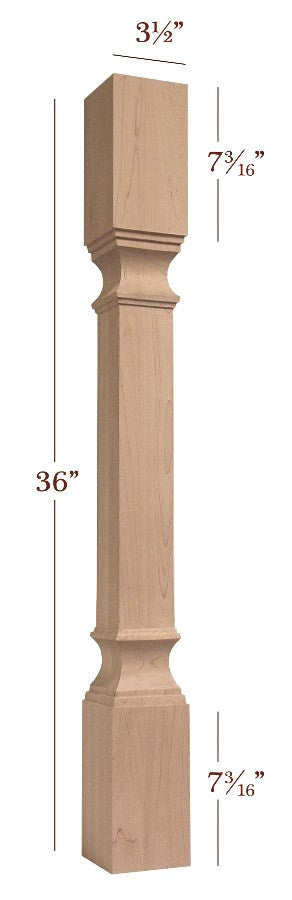Square Liberty Island Leg - Durable and Stylish Replacement Leg for Furniture, Perfect for Chairs, Tables, and Home Decor - Ideal for Living Room, Bedroom, and Office Use