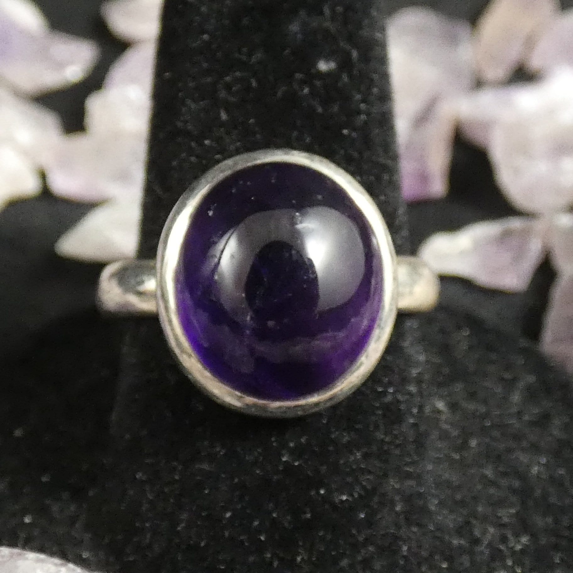 Amethyst Sterling Silver Ring for Women - Size 8 | Elegant Purple Gemstone Jewelry for Gifts, Wedding & Everyday Wear