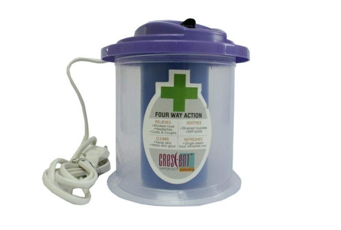Manav Acupressure Stim Vaporizer Machine for Cold & Cough Relief - Portable Steam Inhaler with Nozzle for Nasal Congestion, Sinus & Respiratory Care - Perfect for Home, Office & Travel Use