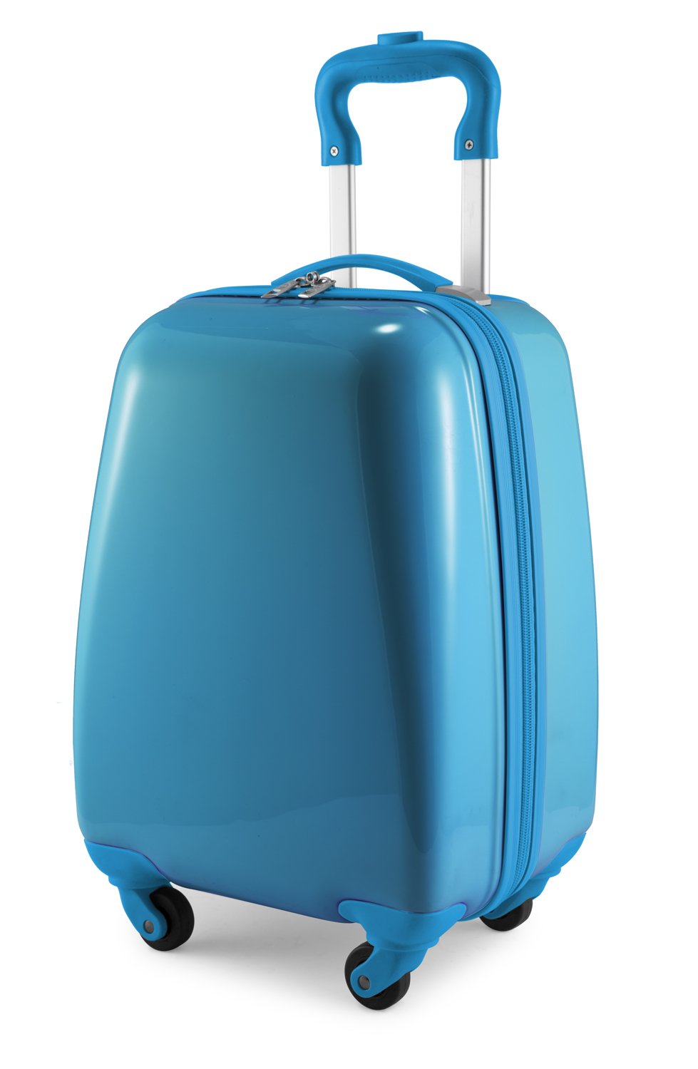 Kids' Rolling Luggage Suitcase 16 Inch - Light Blue Carry-On for Children | Perfect for Air Travel, School Trips & Sleepovers