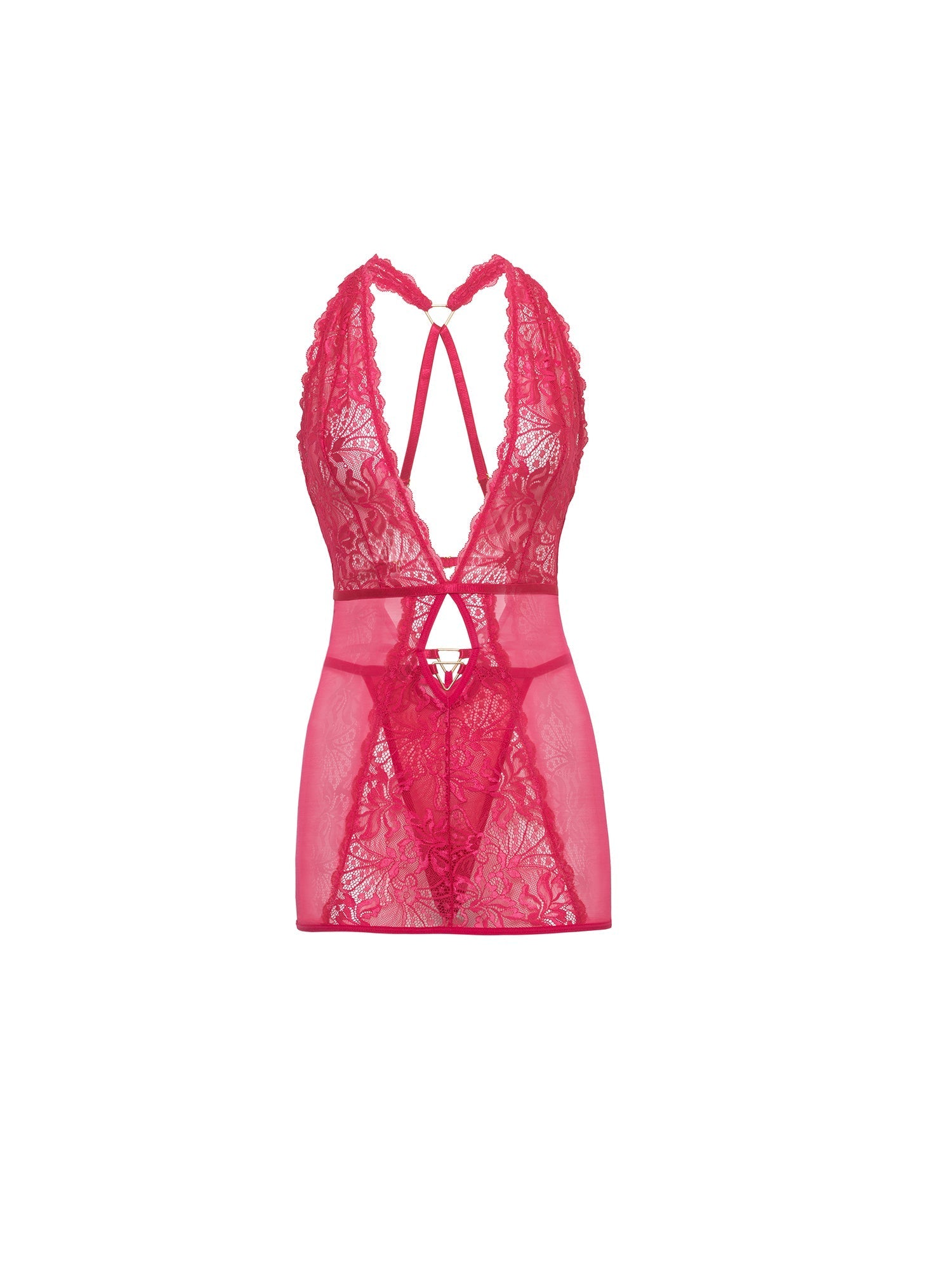 Armani Mesh Babydoll Dress for Women - Sexy Lingerie Nightwear, Sheer Lace Chemise for Valentine's Day, Anniversary & Romantic Nights
