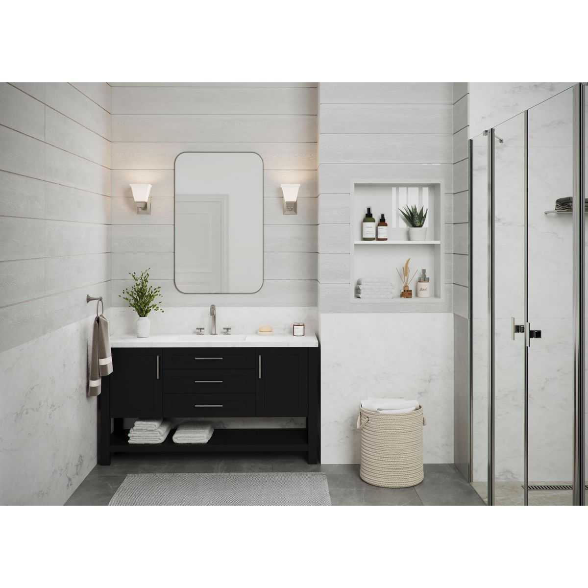 Clifton Heights Collection One Light Bath & Vanity Fixture - Elegant Modern Bathroom Lighting for Vanity Mirror & Sink Area - Perfect for Home, Hotel & Spa Decor