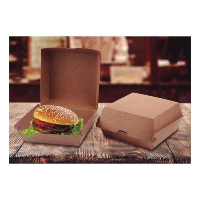 Eco-Friendly Kraft Burger Boxes - Biodegradable Takeout Containers for Burgers, Sandwiches & Fast Food | Perfect for Restaurants, Food Trucks & Picnics