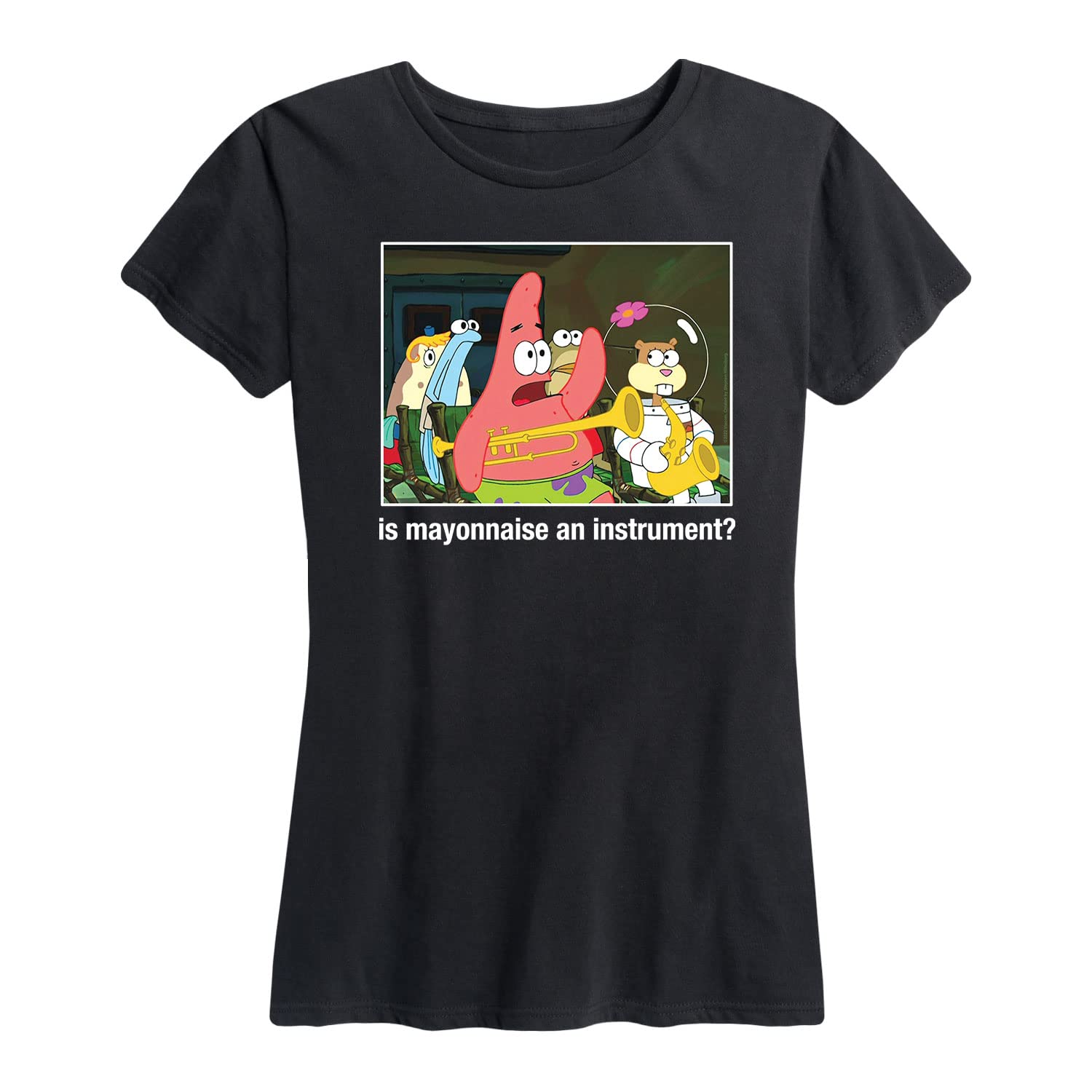 Spongebob Squarepants Bikini Bottom Bubble Bowl Graphic T-Shirt for Women - Soft Short Sleeve Casual Tee - Perfect for Cartoon Fans, Beach Outings & Everyday Wear