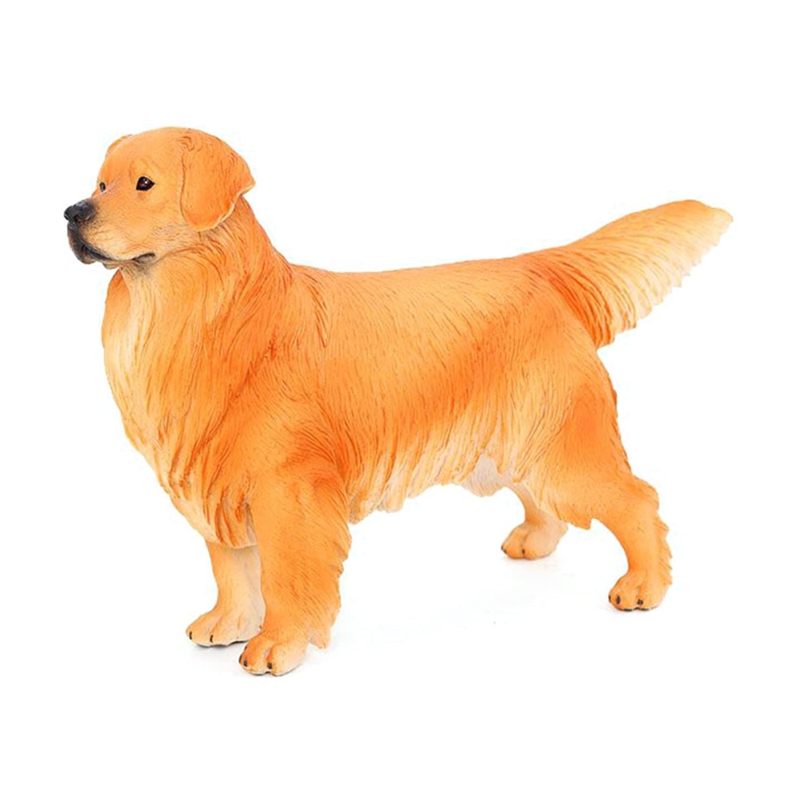 BELLAALONG Realistic Golden Retriever Dog Figurine - Lifelike Home & Office Decor, Jungle Animal Collection, Kids Gift & Educational Toy | Perfect for Nursery Decor, Pet Lover Gifts & Animal Theme Parties (Color: A)