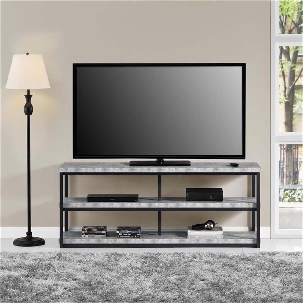 Beaumont Lane 65 Inch TV Stand Entertainment Center Console for Flat Screen TVs - Modern Concrete Gray Finish - Perfect for Living Room, Home Theater & Media Room Setup