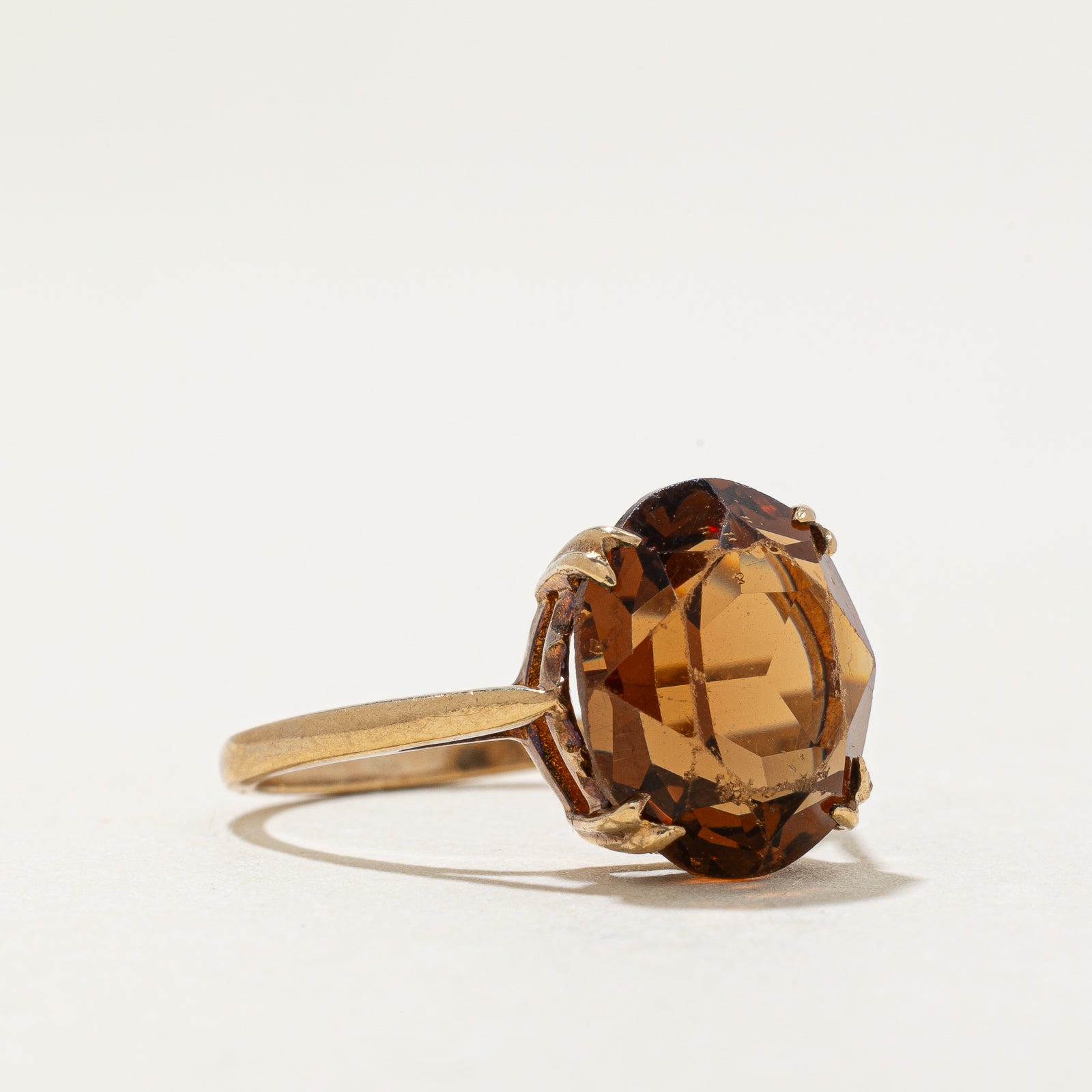 1973 Birmingham Solitaire Pasté Glass Ring - 5.50 Carat Vintage Costume Jewelry - Size 5.75 - Elegant Statement Piece for Weddings, Parties & Special Occasions