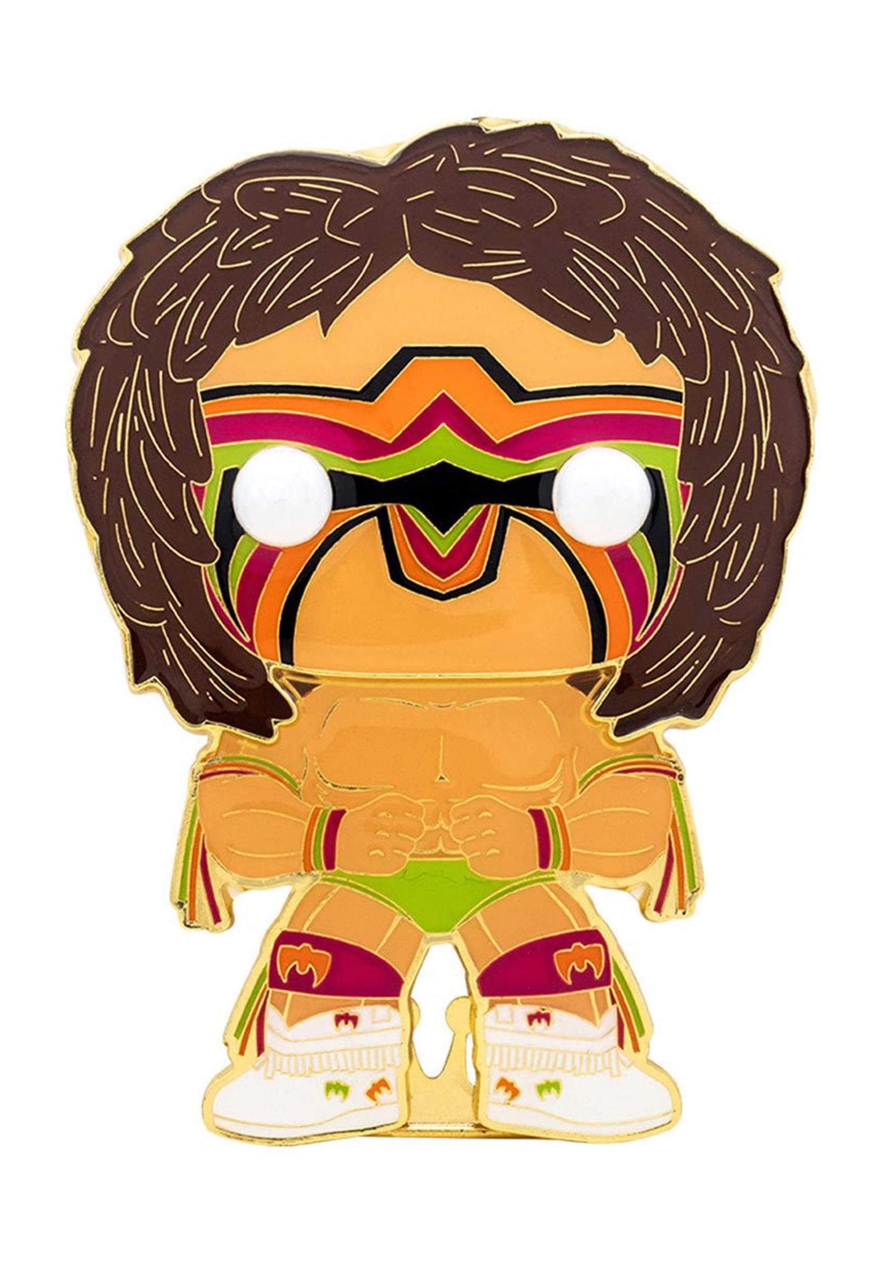 Funko POP Pins: WWE The Ultimate Warrior Collectible Pin - Multicolor Wrestling Merchandise for Fans, Display & Gifts