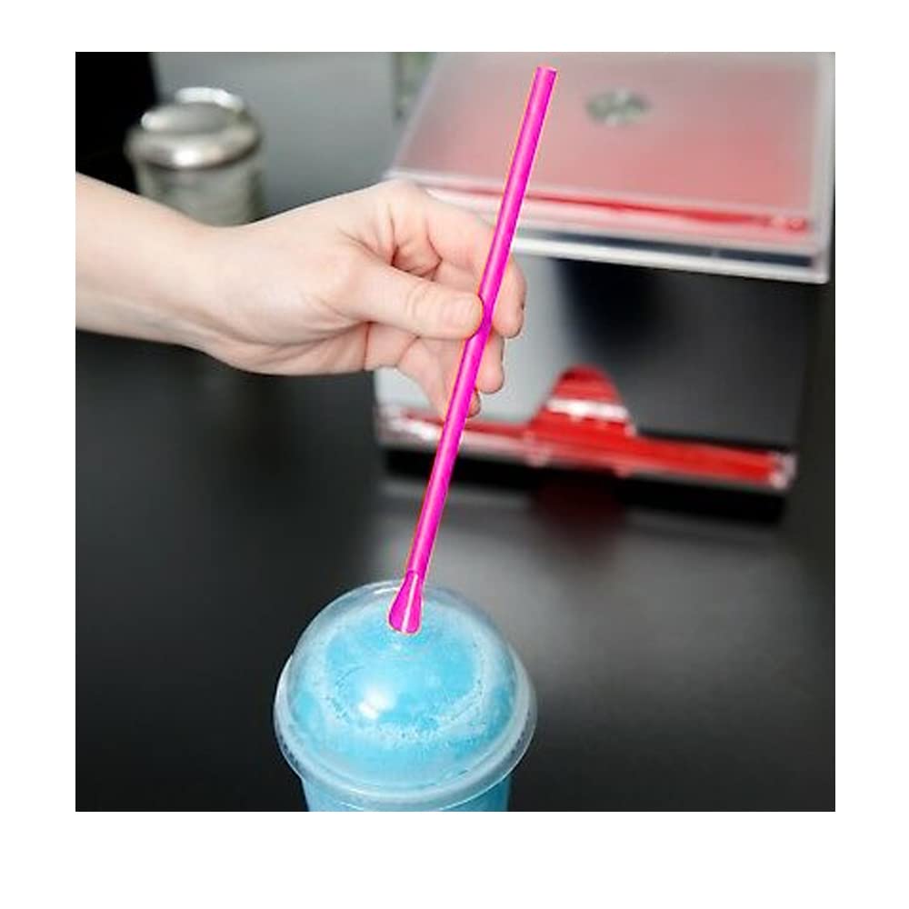 800 Count Assorted Color Plastic Straw Spoons for Slushies, Smoothies, Snow Cones - Perfect for Parties, Drinks & Summer Treats