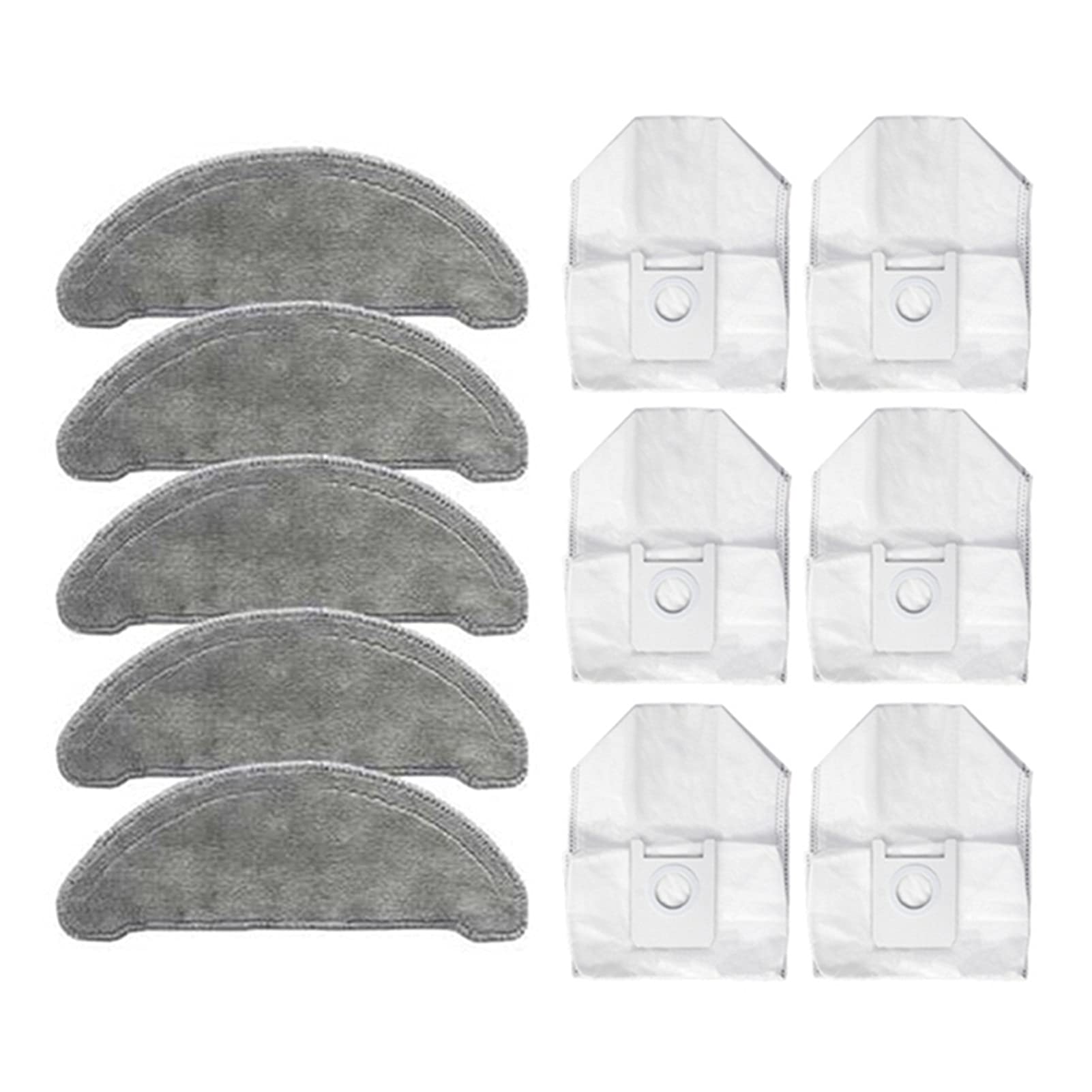JIESITONG Robot Vacuum Cleaner Dust Bag & Mop Cloth Replacement Accessories - Compatible with Ruimi EVE Plus Vacuum Cleaner - High Quality Cleaning Parts (As Shown Color) - Perfect for Home Cleaning & Maintenance