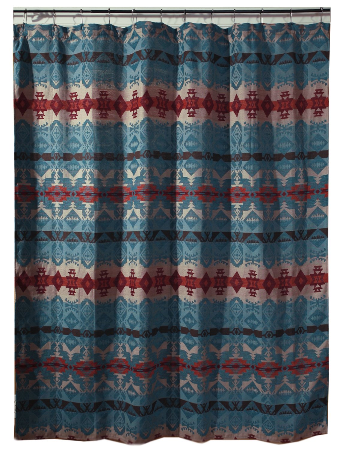 Carstens Chamarro Waterproof Shower Curtain - Turquoise Blue Bathroom Decor for Modern Homes | Perfect for Bathroom Renovations & Spa-Like Showers
