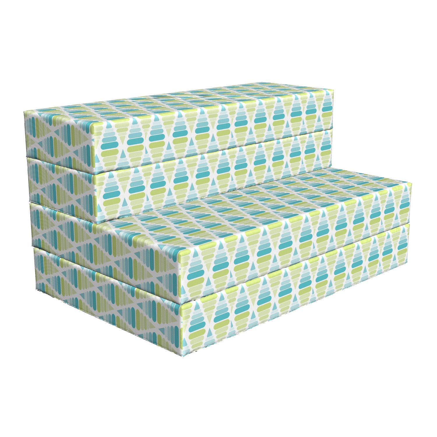 Ambesonne Abstract Foldable Mattress - Modern Geometric Triangle Design, 74.8