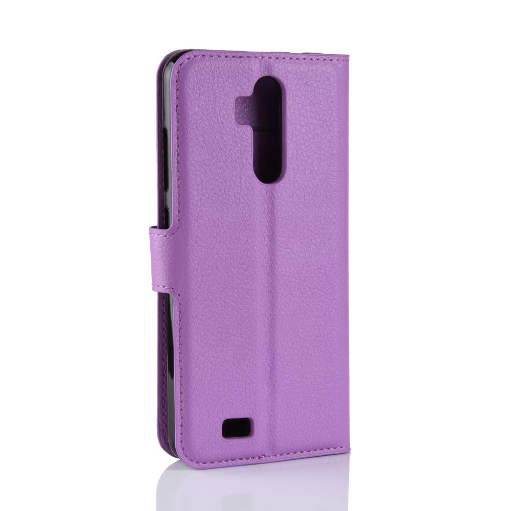 Oukitel C12 Pro Wallet Case with Card Slots & Magnetic Closure - Purple Phone Cover for Daily Protection