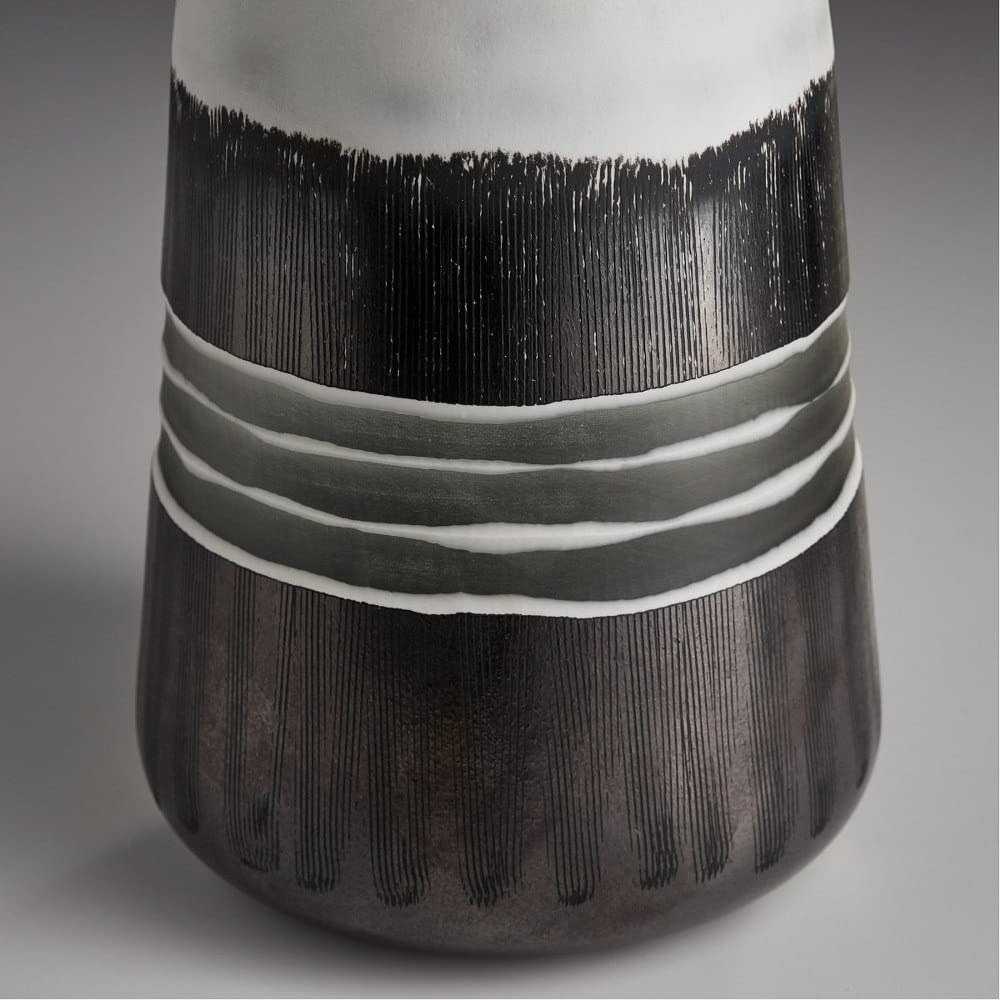 Borneo Handmade Ceramic Vase - 11.5 Inches Tall, 7.75 Inches Wide - Perfect for Home Decor, Wedding Centerpieces & Gift Ideas