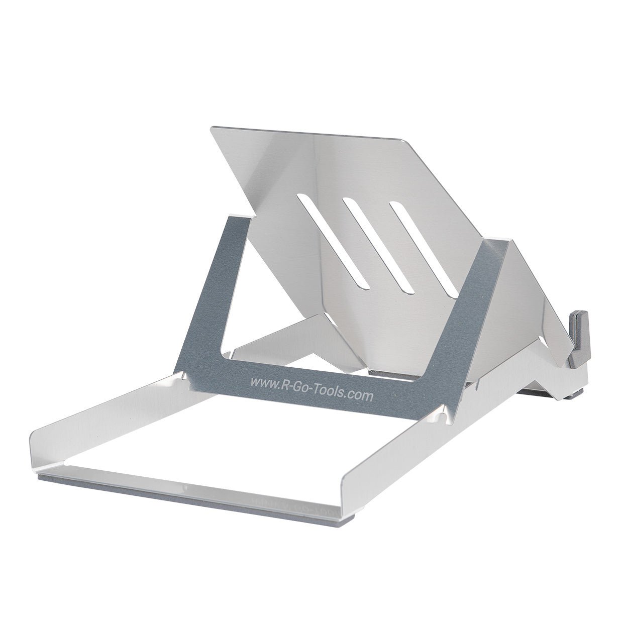 Ergonomic R Go Riser Basic Laptop Stand - Adjustable Height for MacBook, Dell, HP - Portable Desk Stand for Home Office, Gaming & Work from Home Setup