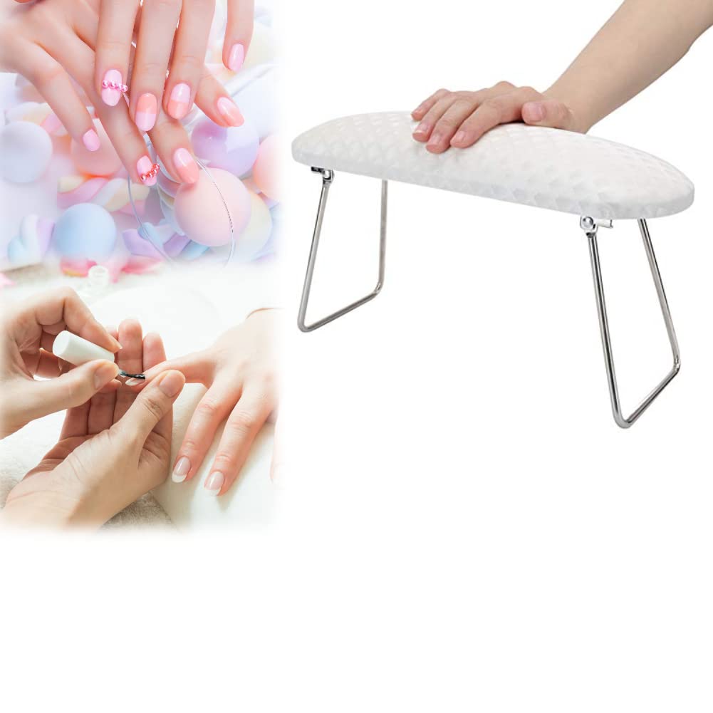Premium Microfiber Leather Manicure Hand Pillow - Ergonomic Nail Art Arm Rest Cushion for Salon & Home Use, Nail Desk Station Accessory with Comfortable Wrist Support (Perfect for Gel Polish, Acrylic Nails & Pedicures)