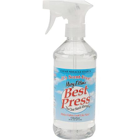 Mary Ellen's Best Press Unscented Starch Spray - 16.9 Fl Oz | Wrinkle Remover & Fabric Stiffener for Clothes, Linens, Quilting | Ideal for Ironing, Sewing & Craft Projects