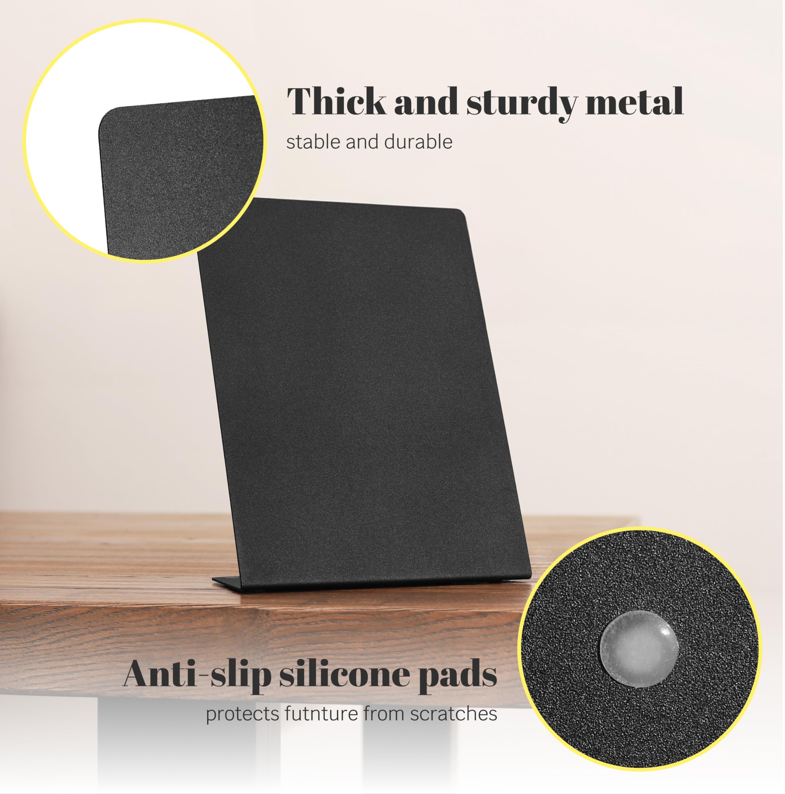 6 x 8 Inch Metal Chalkboard Sign - Mini Standing Menu Board for Wedding, Party Buffet, Kitchen & Tabletop Display | Reusable Food Sign for Restaurants, Cafes & Home Decor