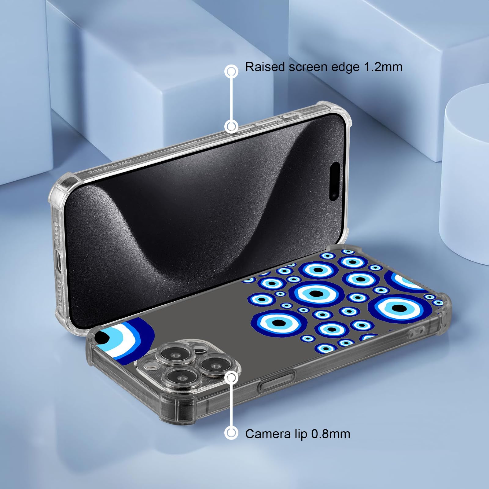 Blue Eyes Design Arty Pattern Soft TPU Protective Case for iPhone 11 Pro Max (6.5