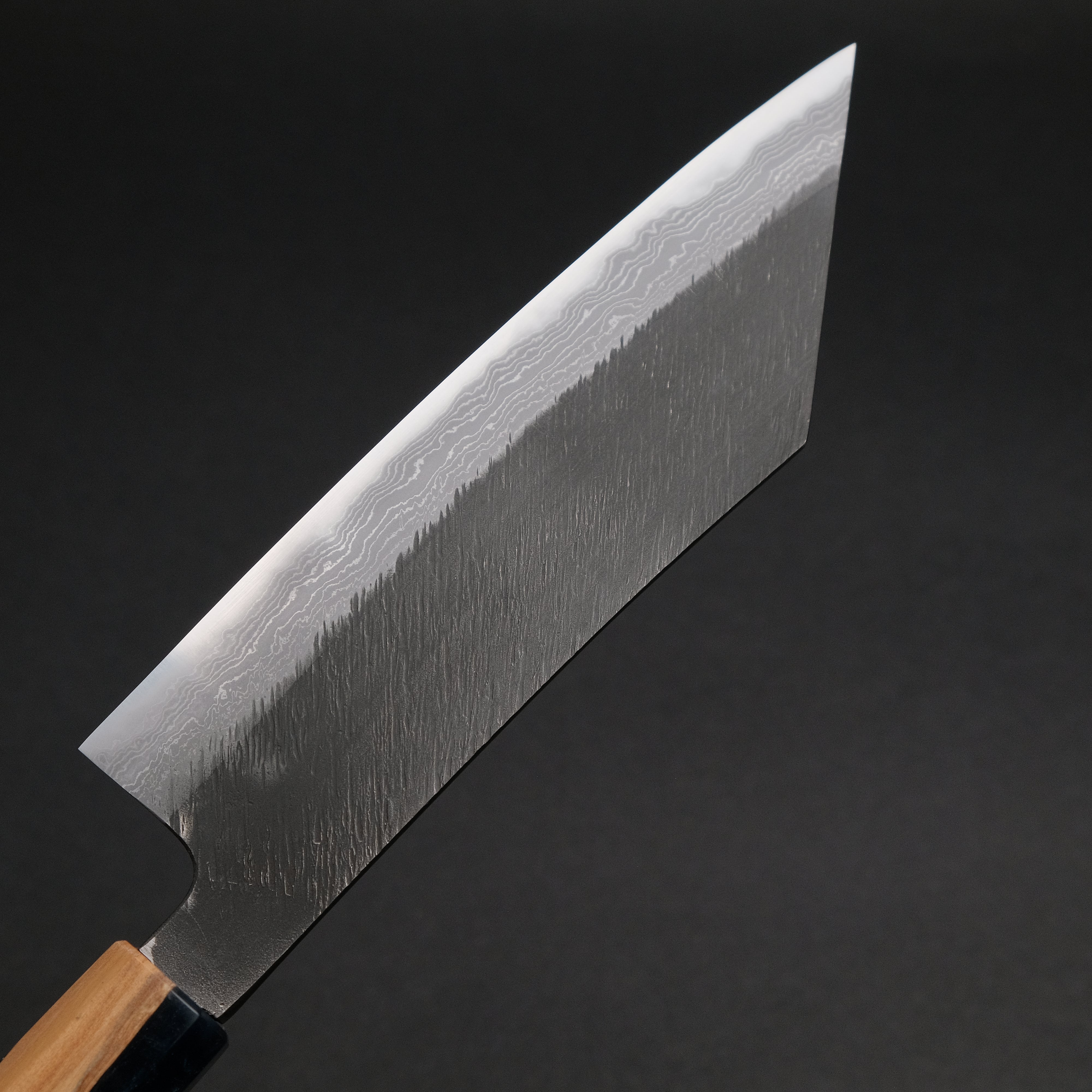 Premium Ajikataya White #2 Matsuba Damascus Hakata 180mm Kitchen Knife with Olive Wood & Resin Handle (#24) - Perfect for Sushi, Sashimi, and Japanese Cuisine Preparation