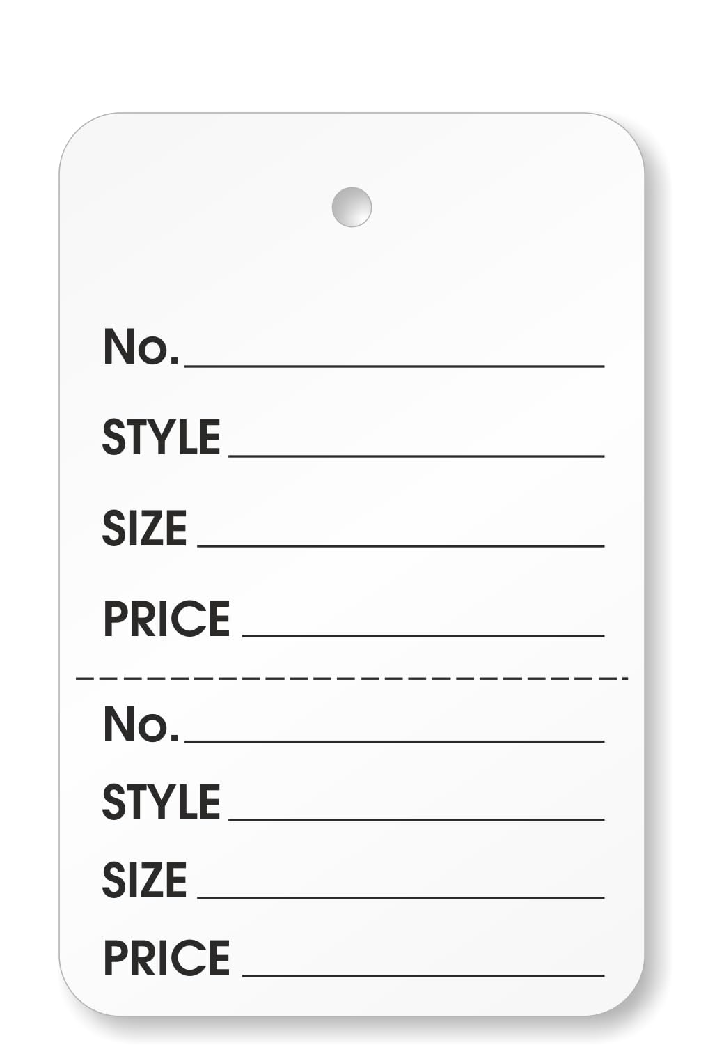SmartSign 2.875 x 1.75 Inch White Perforated Garment Tags - Size 6 | Clothing Size & Price Labels | 12-Point Cardstock, Pack of 1000 | Made in USA | Perfect for Retail Clothing, Boutique Inventory & Wholesale Apparel Tagging