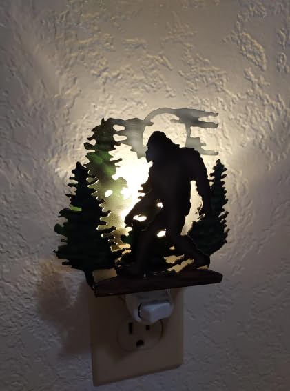 Sasquatch Night Light - Glow in the Dark Bigfoot Art Lamp for Kids & Adults - Perfect for Bedroom, Nursery, Camping & Halloween Decor