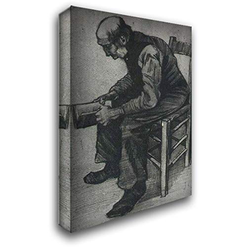 Vincent Van Gogh 'Man Sitting Reading a Book' 18x24 Gallery Wrapped Canvas Art Print - Perfect for Living Room, Bedroom & Office Wall Decor