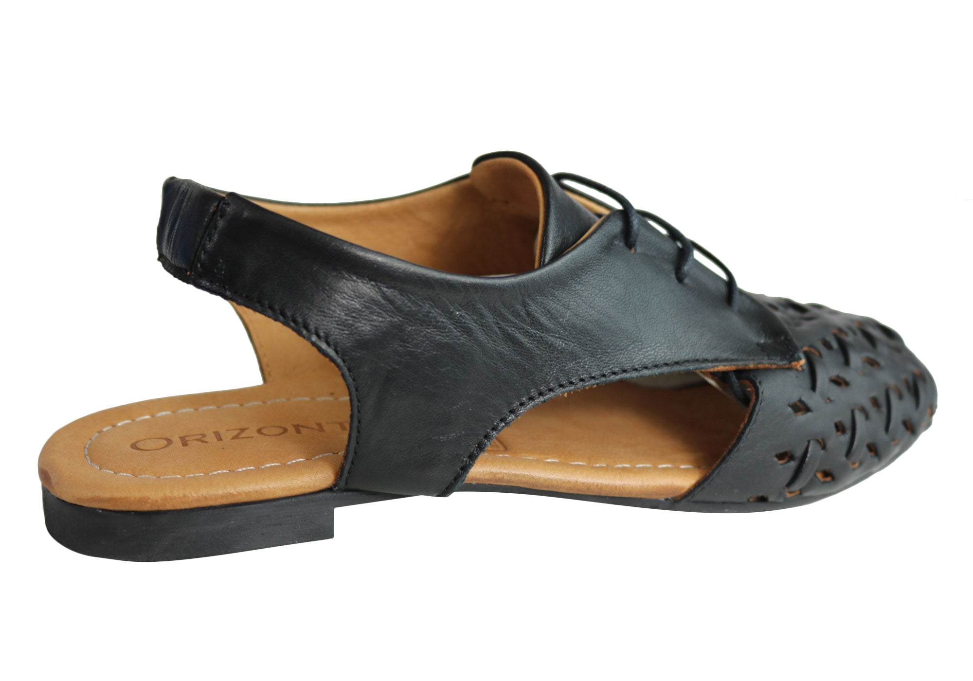 Orizonte Basco Women's European Soft Leather Slingback Flat Shoes - Comfortable & Stylish for Work, Travel & Casual Outings