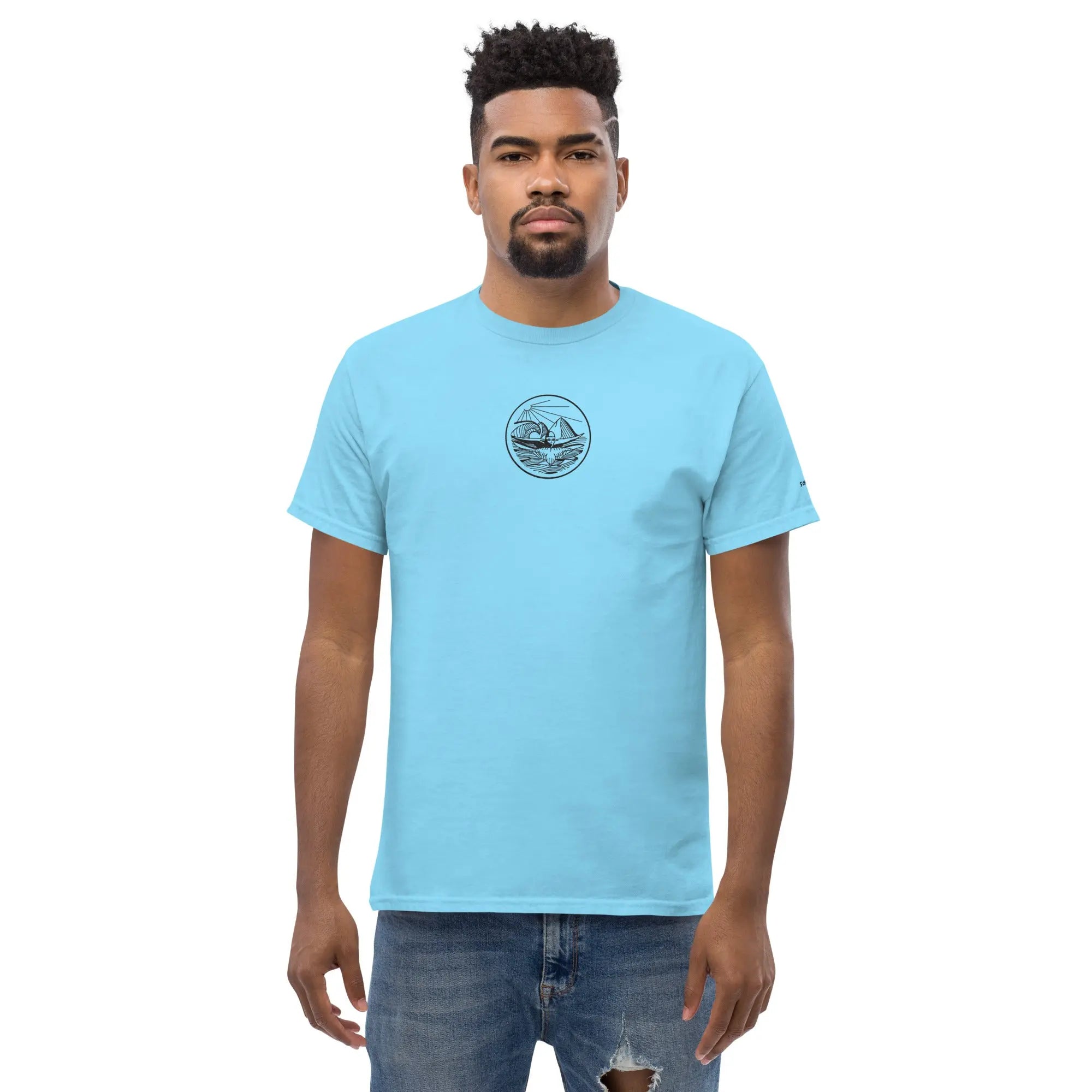 Designer Mountain Swimmer Graphic T-Shirt - Unisex Casual Tee for Men & Women | Perfect for Outdoor Adventures, Beach Trips, and Streetwear Fashion