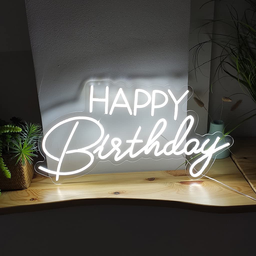 Happy Birthday Neon Sign - 19.6