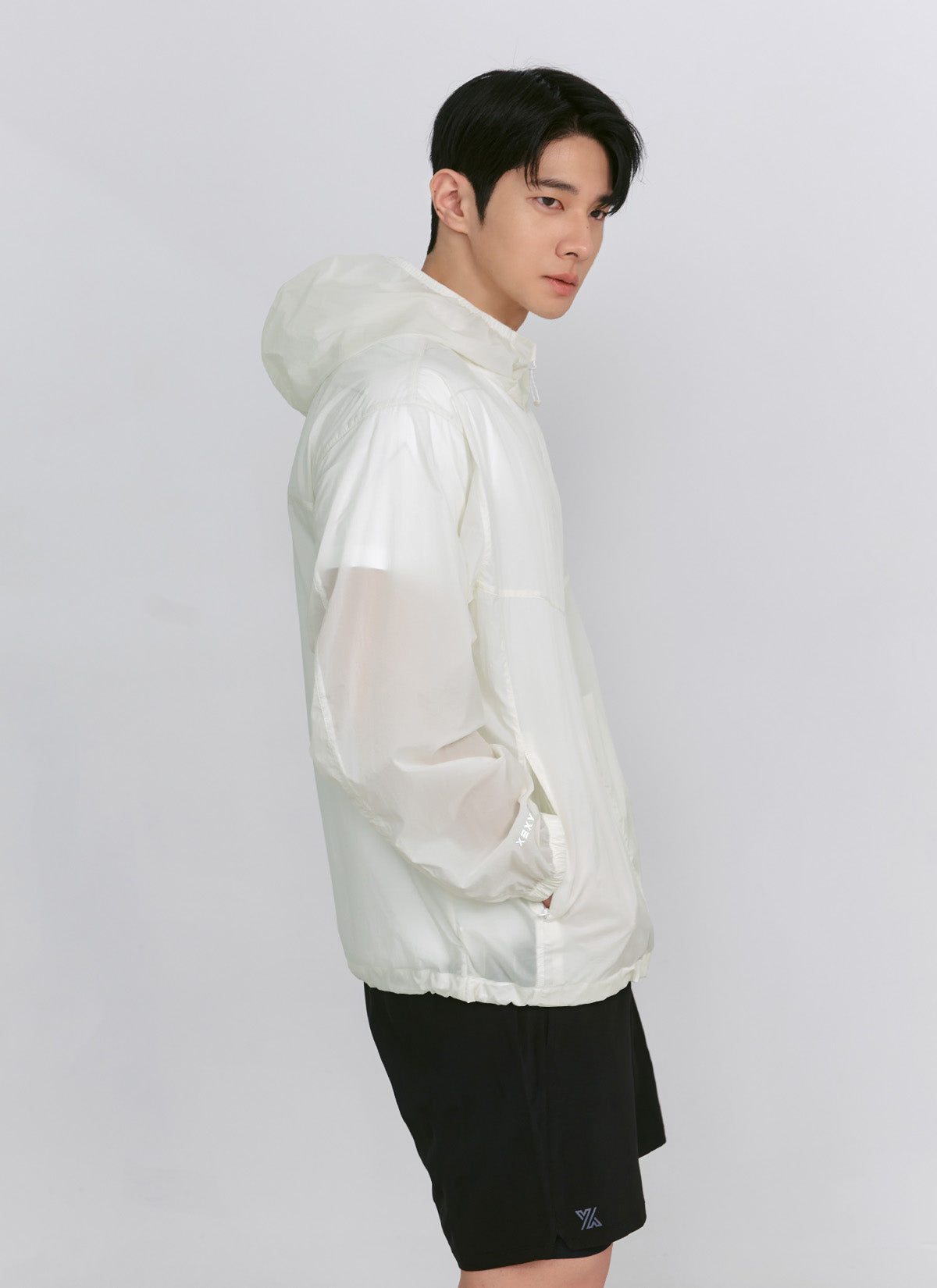 Men's Air Flow Hooded Windbreaker Jacket - Lightweight & Breathable for Running, Hiking & Outdoor Activities