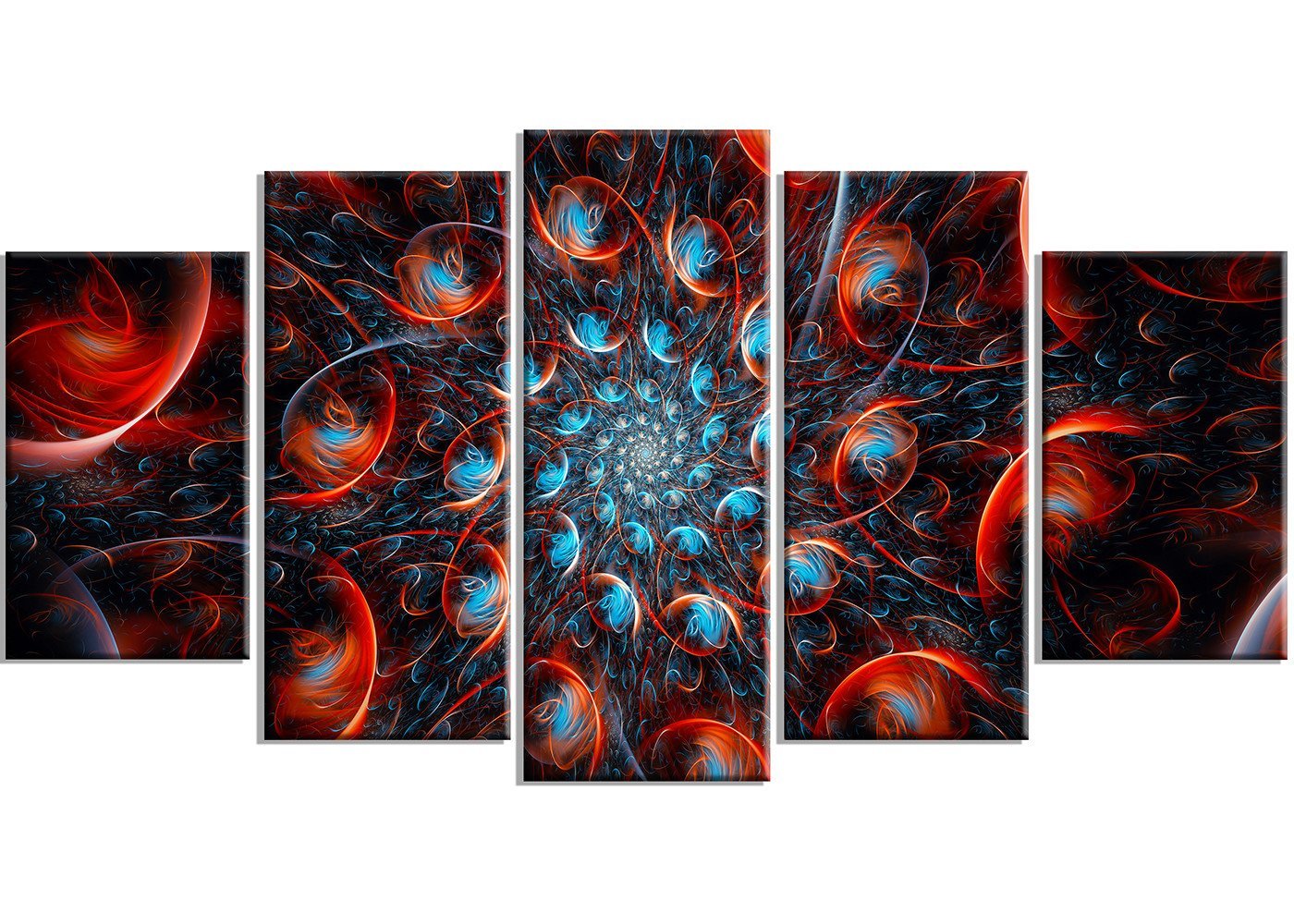 Designart Rapid Expansion Metal Wall Art - Modern 5-Panel Decor for Living Room & Office - 60x32 Inches - MT3037 - Perfect for Home & Commercial Spaces
