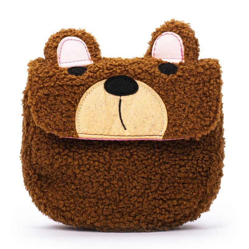 Stylish Bear Print Handbag with Adjustable Shoulder Strap for Kids - Perfect for School, Travel & Everyday Use