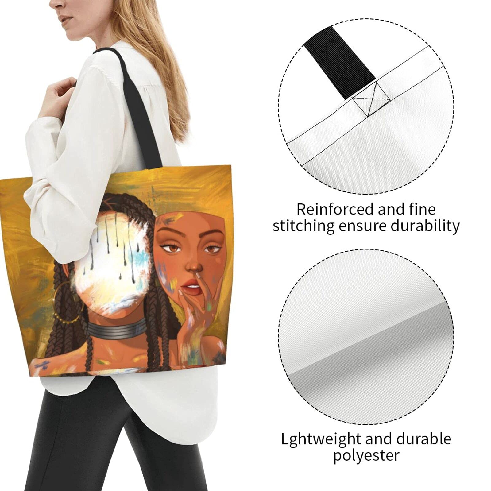 Stylish Canvas Tote Bag for Women - Eco-Friendly Reusable Grocery Shopping Bag, Perfect for Beach, Travel & Daily Use | Durable & Fashionable Carryall for Work, School & Shopping
