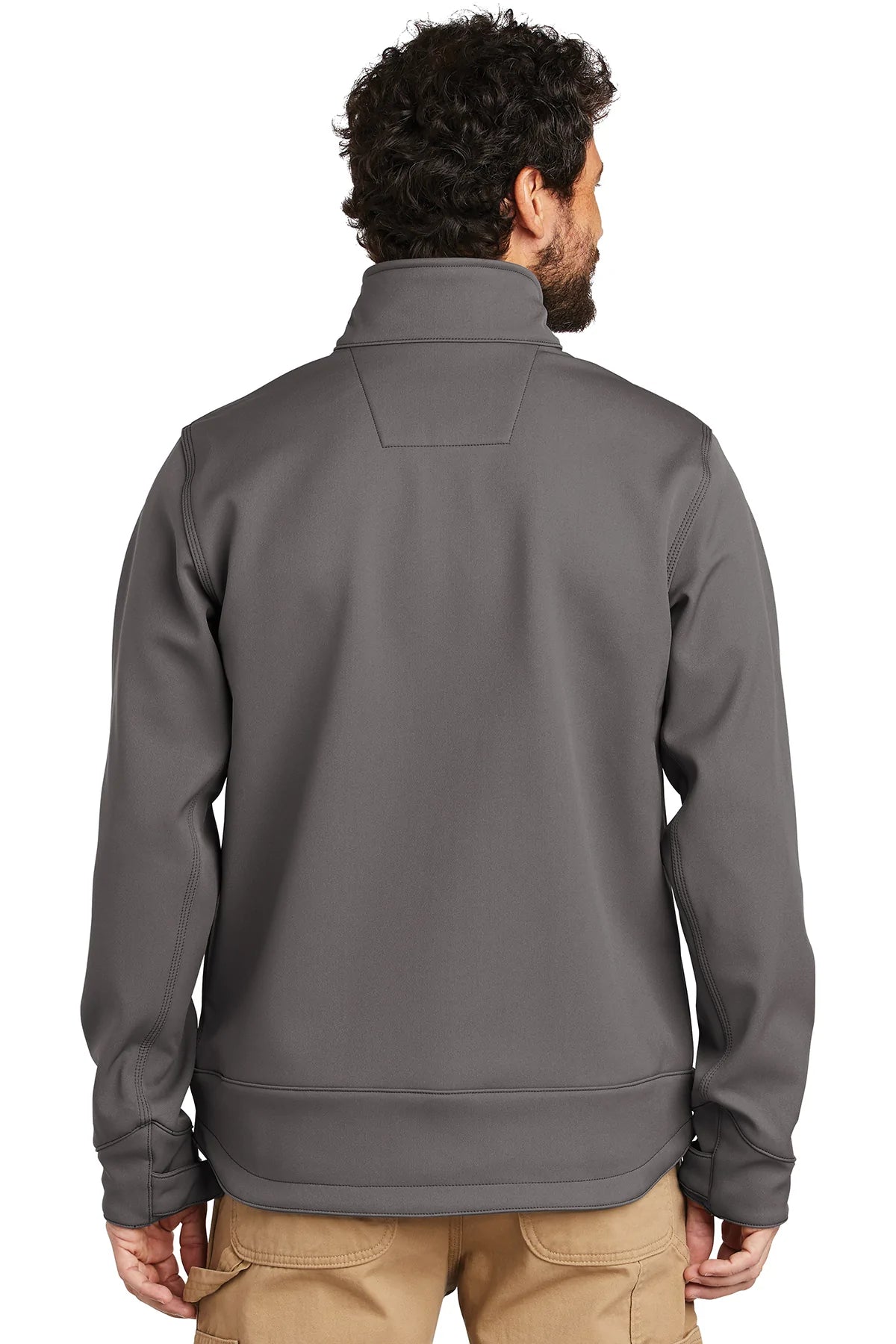 Carhartt Crowley Soft Shell Jacket for Men - Waterproof Windproof Fleece Lined Outdoor Work Jacket - Charcoal - Ideal for Hiking, Camping, and Construction Work
