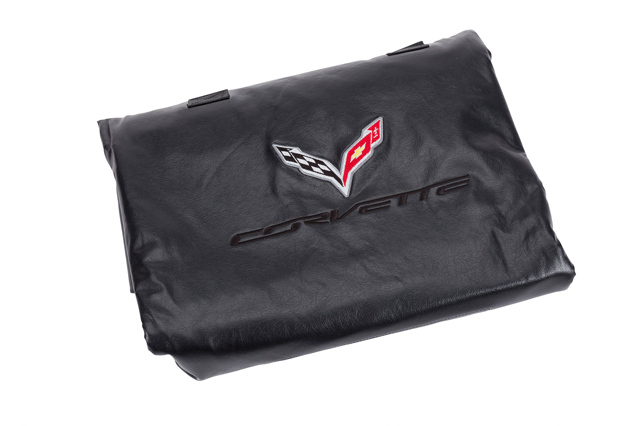 GM Accessories 23148691 Black Removable Roof Panel Storage Bag with Crossed Flags Logo - Perfect for Corvette, Camaro & Sports Car Roof Panel Storage