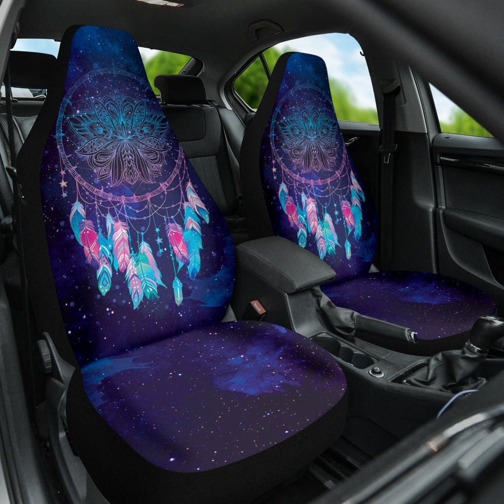 Boho Galaxy Dreamcatcher Car Seat Covers for Cars - Stylish & Protective Car Accessories for Women, Men - Perfect for Road Trips, Daily Commute & Boho Decor