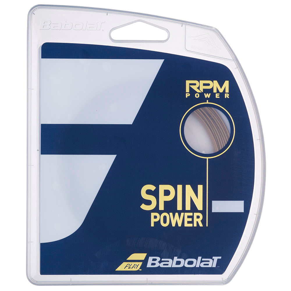 Babolat RPM Power 16/1.30 Tennis String - Electric Brown | High-Performance Polyester Tennis Racket String for Spin & Control | Perfect for Competitive Players & Advanced Tennis Enthusiasts